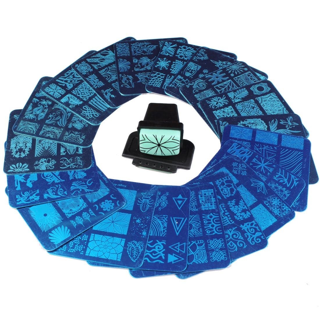 20 Pcs Mix Design Nail Stamping Template1 Stamper 1 Scraper Nail Art Image Stamp Stamping Plates Manicure Template Nail Art Tools A120