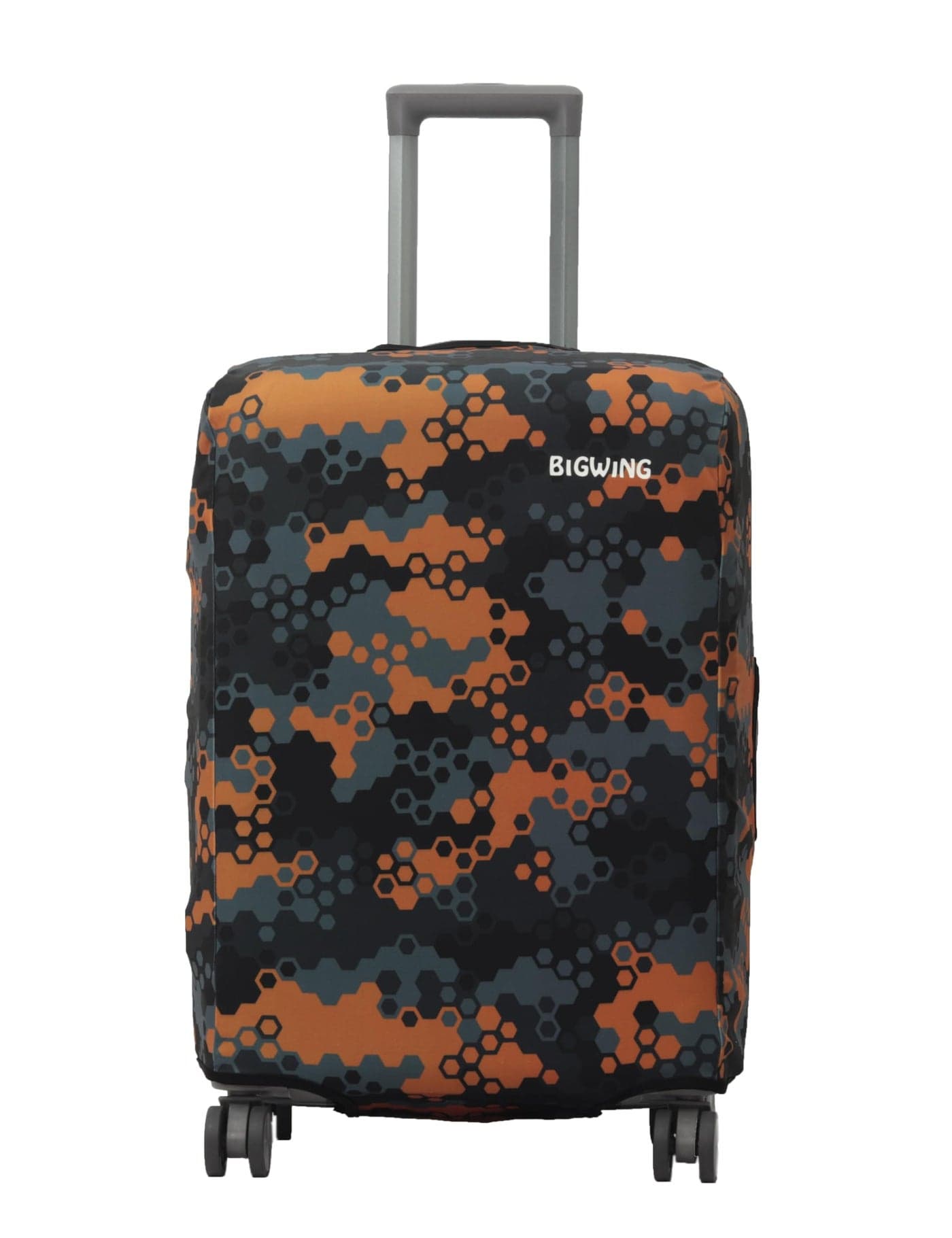 BIGWING Protective Cover in Polyester Fabric with Honeycomb Print for | 28' Inch 75 cm Large Size | Hard Luggage Trolley Bag Cover (Fits Only On Fiber- Plastic Trolley Bag)