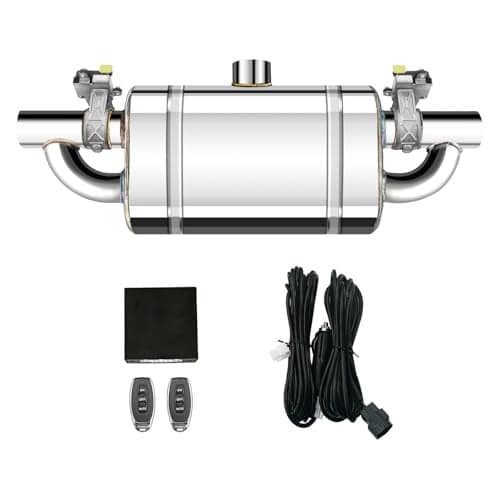 3 Inch Valved Muffler Electric Exhaust Cutout with Muffler Cat Back Exhaust System Kit Dual Valve