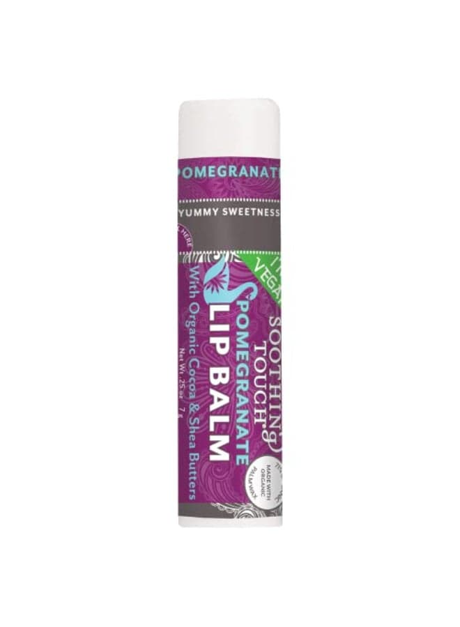Soothing Touch Pomegranate Organic Vegan Lip Balm 25 oz