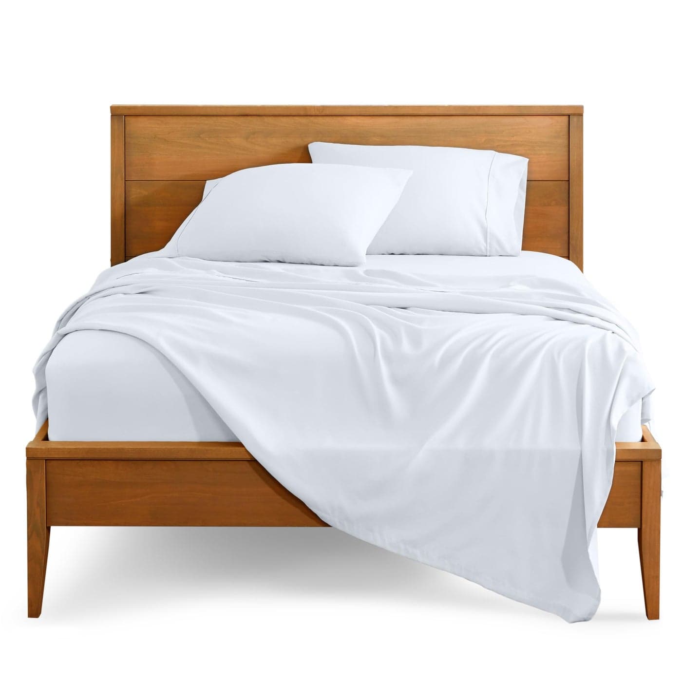Bare Home Split California King Sheet Set 1800 UltraSoft Microfiber Split California King Bed Sheets Double Brushed Deep Pockets Easy Fit 5 Piece Set Bed Sheets Split Cal King White