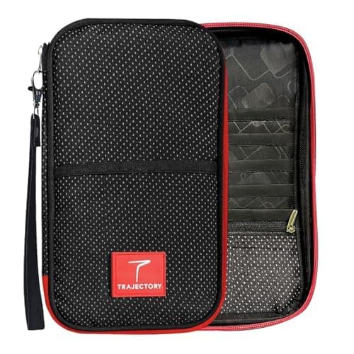 Trajectory Travel Passport and Card Holder and Wallet Organiser Case for Daily Use and International Trip for Men and Women in Black (As seen on Shark Tank) (Napolean Black)