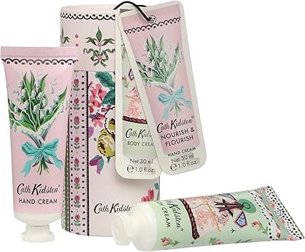 Cath Kidston Hand Cream and Body Cream 2x 30ml Moisturising duo Enriched with Shea Butter Beauty Gift For Her Travel Size Cruelty Free and Vegan Friendly Wild Flowers and Wild Women Collection