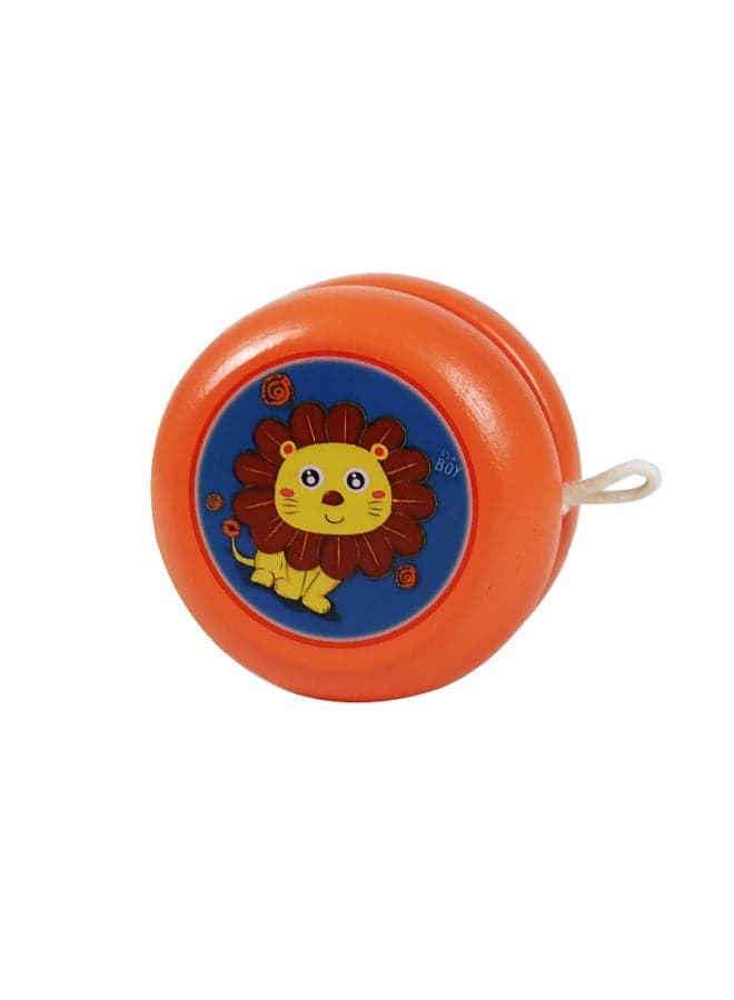Wooden Animal Yo-Yo for Kids - Classic Nostalgic Lion Yo-Yo Toy, Fun Enlightenment Game, Best Gift for 0.1-Color, Educational Play Toy, Animal Themed Yo-Yo, Handcrafted Wooden Toy,
