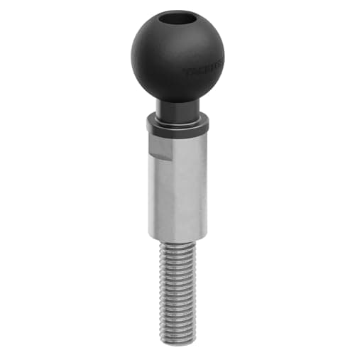 Tackform Motorcycle Stainless Steel M10 Handlebar Bolt Ball Mount | 25.4mm/1”/B-Sized Rubber Ball | Compatible with RAM, ARKON, and BMW K1600 GT/GTL, R1200 RT, and R1250 RT (Year Specific)