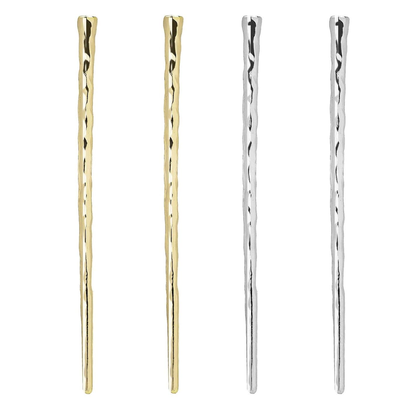 RAYNAG 4Piece Bun Hair Sticks Metal Hair Chopsticks Charms Girl Women Hair Pin Alloy Hair Pick Gold and Silver