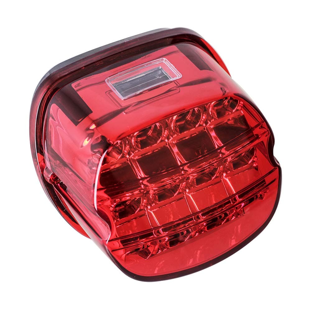 NTHREEAUTO Red LED Rear Tail Lights Motorcycle Taillights Brake Running Compatible with Harley Touring Dyna Road King Electra Glide Street Bob