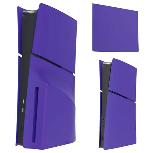 5PCS Face Plates for PS5 Slim Disc and Digital Edition, Cover Shell Panels Accessories Compatible with PlayStation 5 Slim Protective Replacement FacePlates (Galactic Purple)