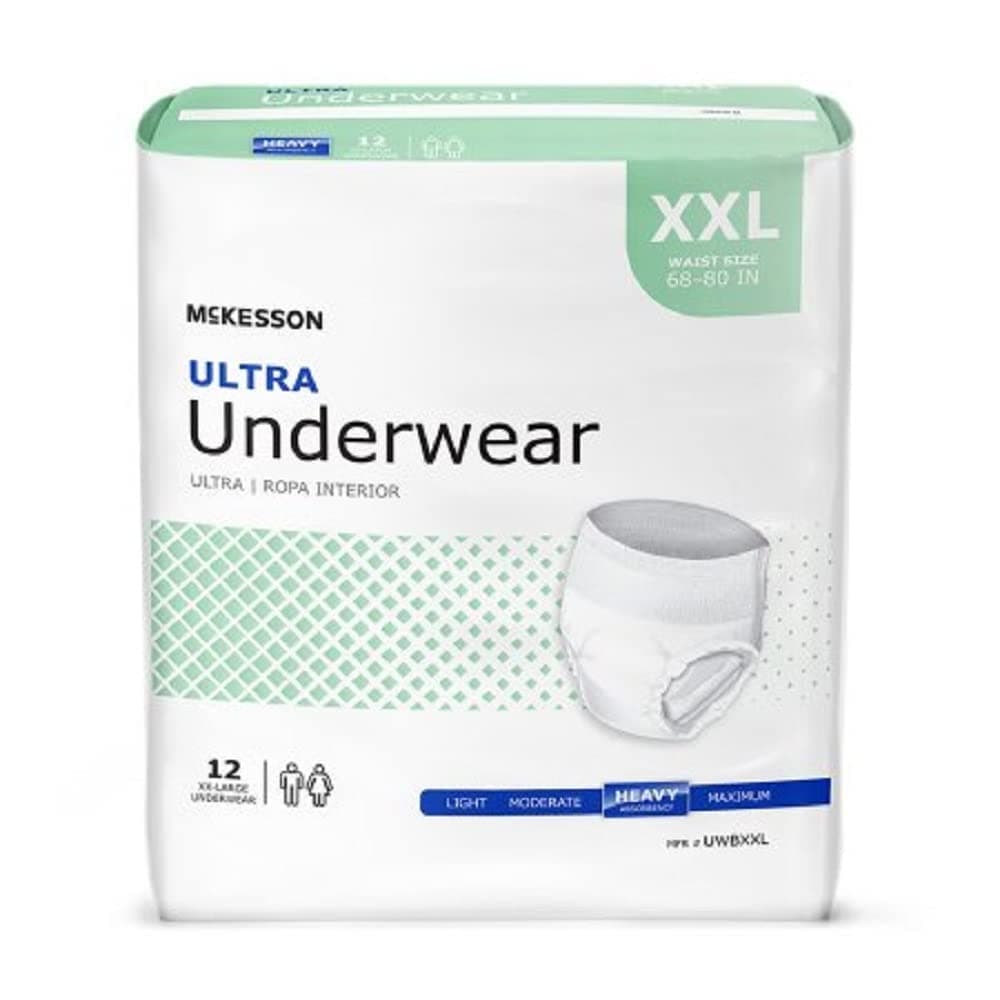 Bariatric XXL Staydry Ultra Underwear 68 to 80 48 EachCase