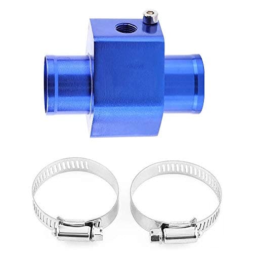 Universal Water Temp Joint Pipe Water Temp Temperature Joint Pipe Sensor Gauge Radiator Hose Adapter Blue 36mm