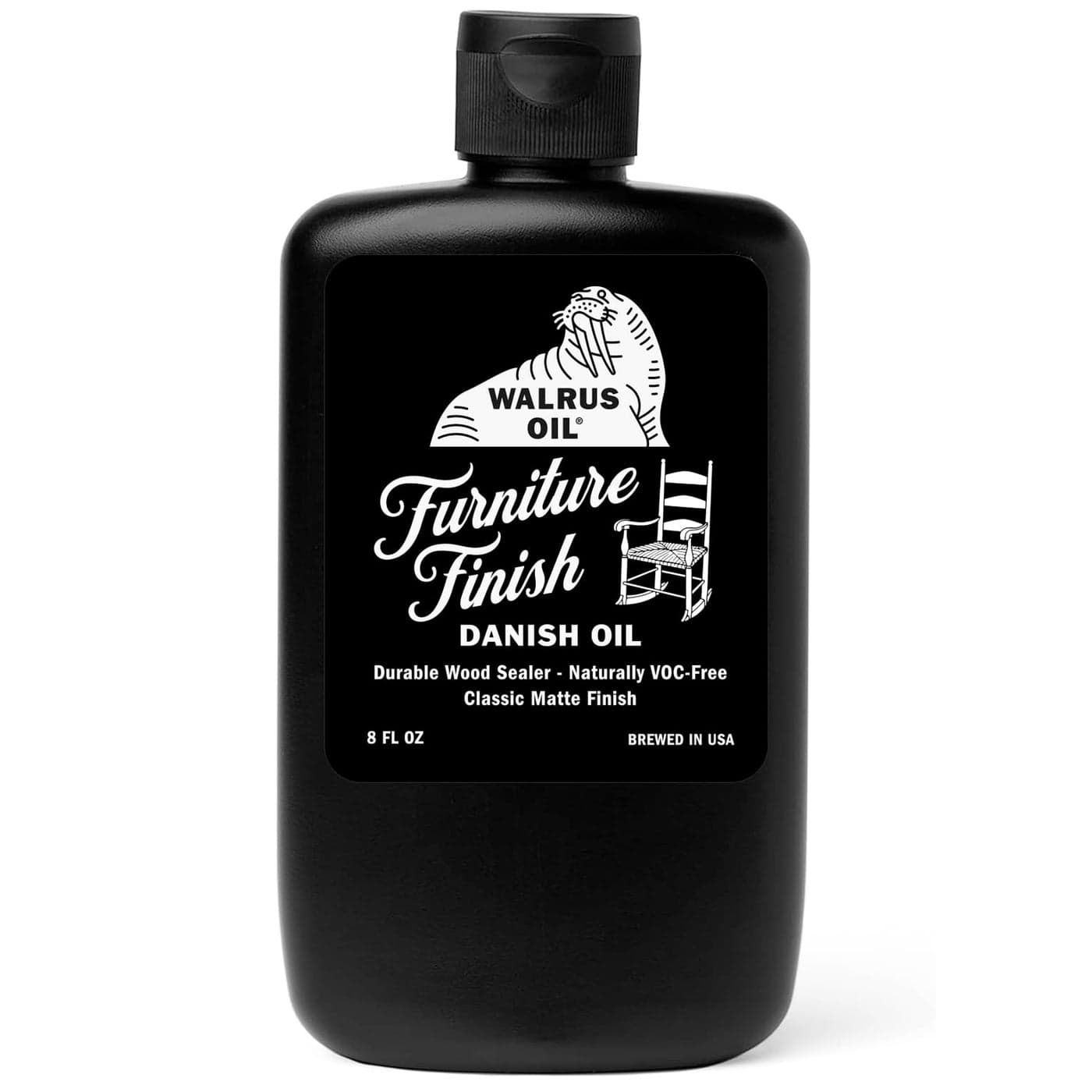 Walrus Oil - Furniture Oil, 100% Natural. Finish, Restore, and Protect Wood. VOC-Free, 8oz Bottle