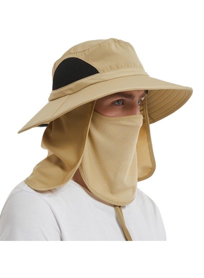 Wide Brim Sun Hat, UPF 50+ UV Protection Waterproof Packable Bucket Hat for Men & Women, Fishing Hiking Beach Garden