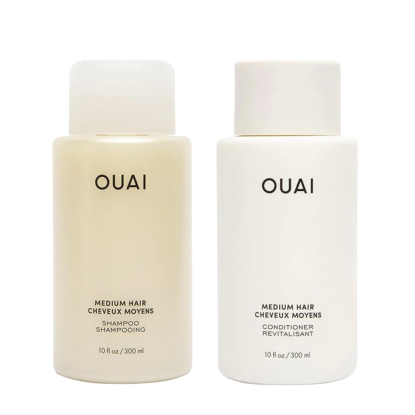 OUAI Medium Shampoo and Conditioner Set Sulfate Free Shampoo and Conditioner for Medium Hair Made with Keratin Shea Butter Avocado Oil Free of Parabens Phthalates 10 Fl Oz