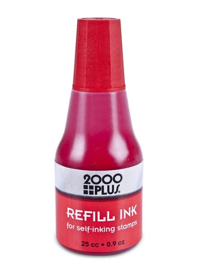 2000 PLUS Ink Refill for Self-Inking Stamps and Stamp Pads, Red, 0.9oz (032960)