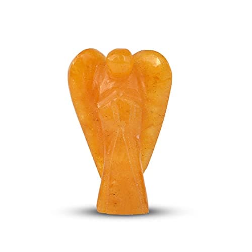 Reiki Crystal Products Citrine Angel, Citrine Angel Statues, Natural Crystal Stone Angel Size 2.4 cm (1 inch)