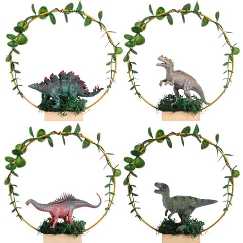 VioraWhite 4 Set Dinosaur Party Decorations Dinosaur Birthday Decorations Dinosaur Centerpieces for Birthday Party Table Centerpiece 3D Dino Safari Jungle Animal Theme Table Decor Cool