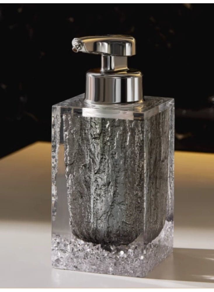 Automatic Intelligent Sensor For Hand Sanitizer Household Electric Foam Dispenser Ice Flower Style 【 Grey】