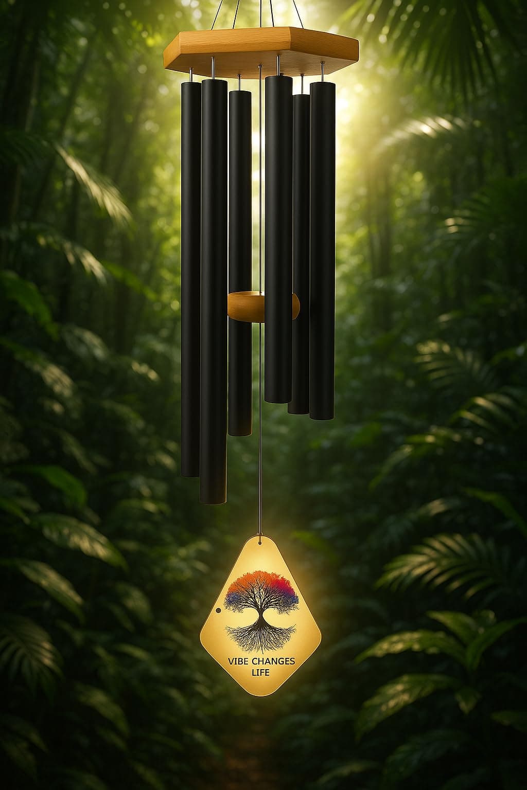 Paradigm Pictures Heavy Pipes Big Black Metal Wind Chimes for Balcony & Terrace, Windy Areas | Outdoor Garden & Home Decor, Feng Shui & Vastu Gift Item