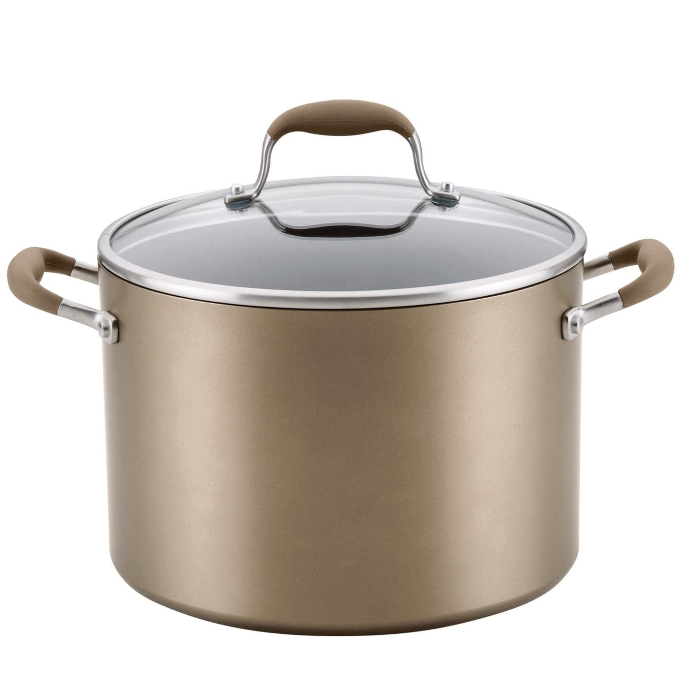 Anolon Advanced Home HardAnodized Nonstick Wide Stock PotStockpot 10Quart Bronze