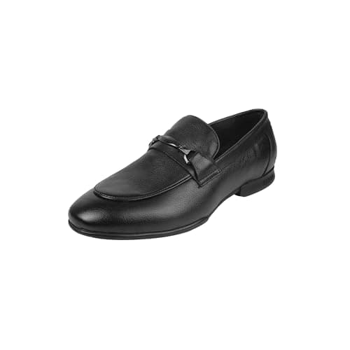 Mochi Men's Black Slip On Closure Formal - Slip On with Flat Sole UK/8 EU/42 (19-686)
