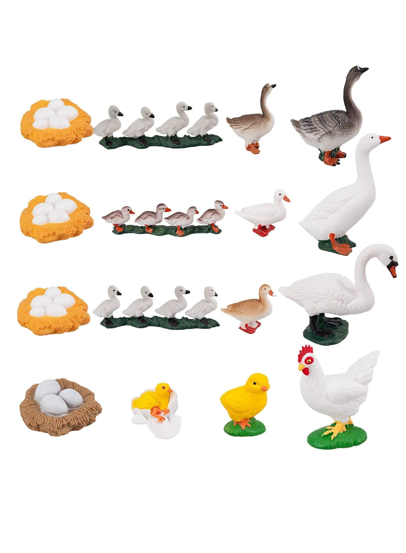 16 simulation small animal models chickens ducks geese and swans growth life cycle process plastic model suitable for school teaching entertaining