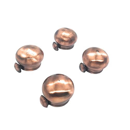 FAPBADRI Simple Curtain End Caps/Finials for a 1 inch Pipe/Rod, Colour - Copper, 4 Pieces