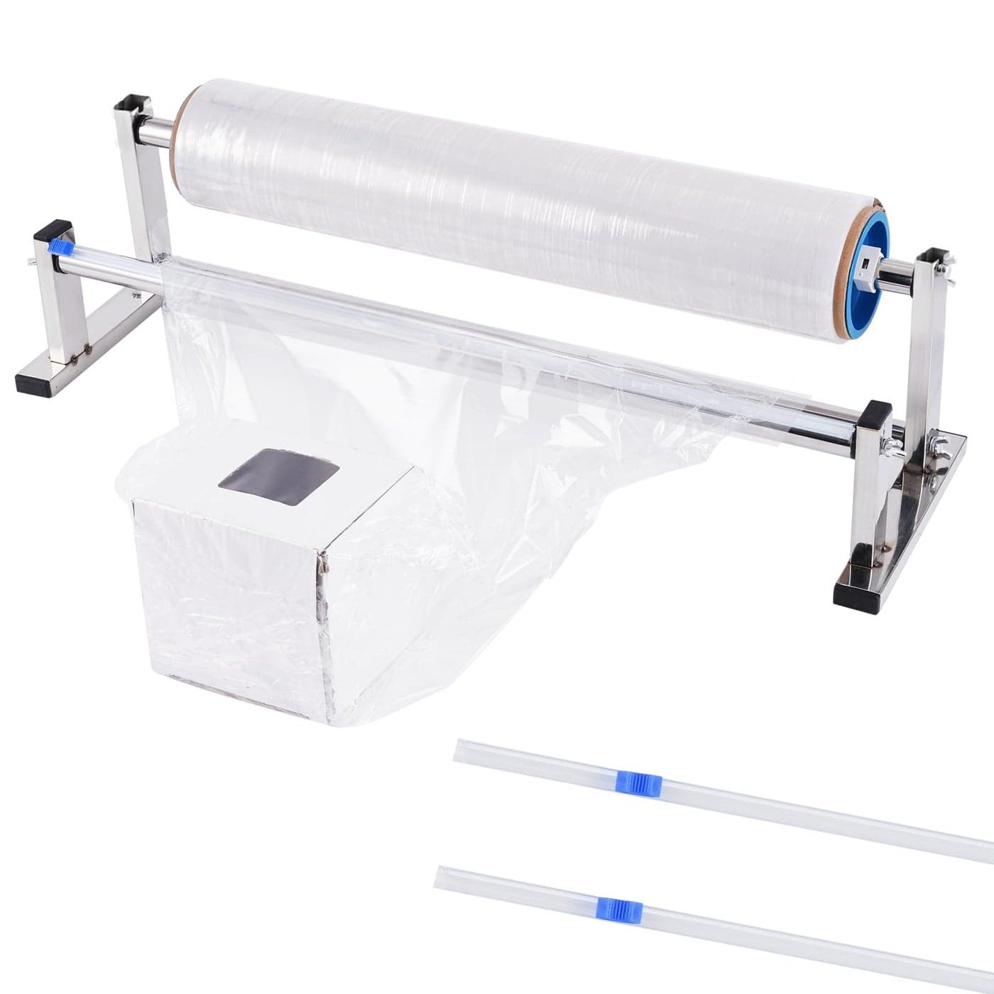 Consfly Stretch Film Dispenser Wrapping Machine 2165 Stainless Steel Manual Table Stretch Film Dispenser Packing Machine for Home Commercial Warehouse Use