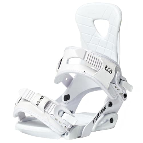XCMAN Outdoors All-Mountain Snowboard Binding | Boot US Size 6-9 (White, M)
