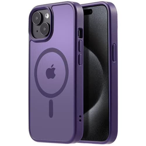 Tigowos for iPhone 15 Magnetic case Fits MagSafe 15FT Drop Resistant AntiYellowing Heavy Duty Shockproof Back Cover Fits iPhone 15 Phone Cases 61Deep Purple