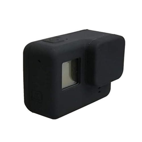 Action Pro Silicone Rubber Case + Lens Protective Cap Cover Compatible with GoPro Hero 7 6 5 Action Camera (Black)