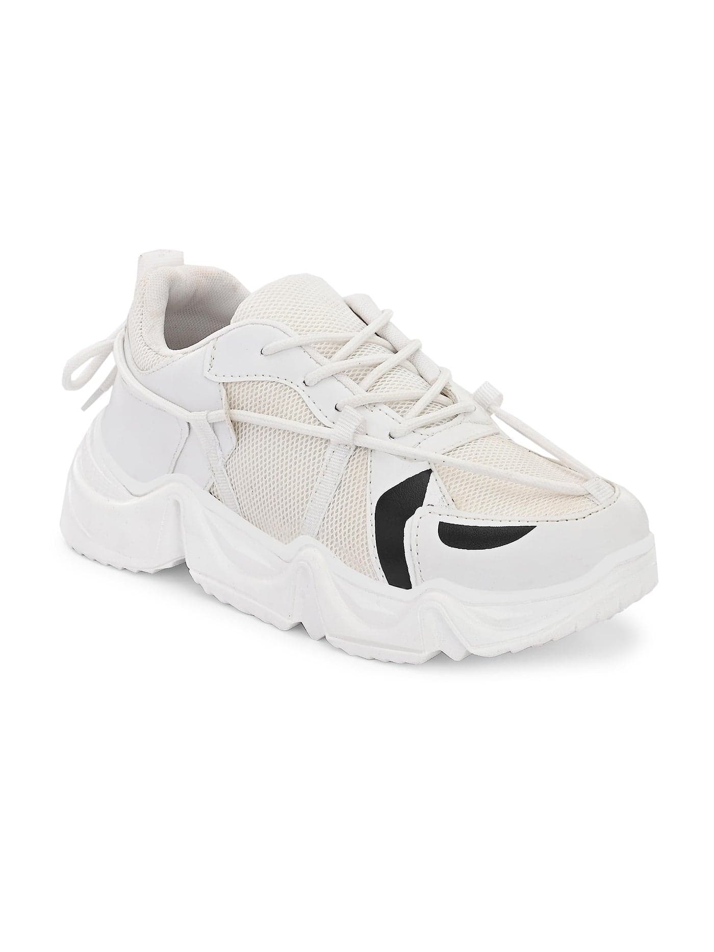 KNOOS Stylish Trendy Lightweight Canvas Casual High Top Sneaker Shoes for Women's & Girls| Sneakers| White Sneakers |Shoes, 5 UK