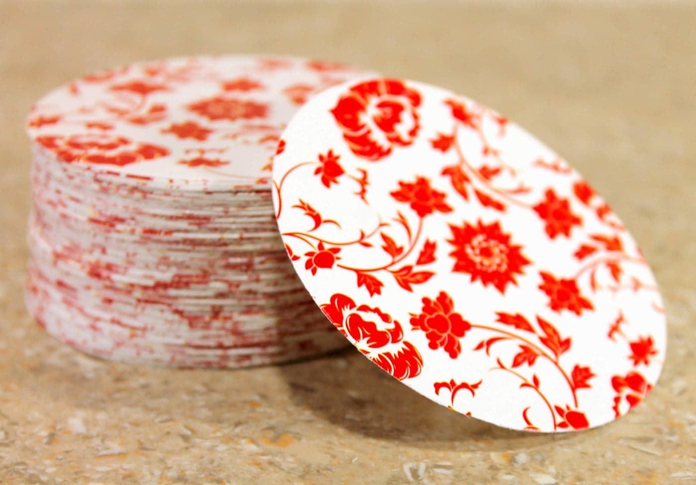 esplanade Disposable Printed Paper Coasters (Set of 100) - Use and Throw Reversible Paper Coasters-Perfect for Bar, Hotel, Restaurant purpose & Parties.