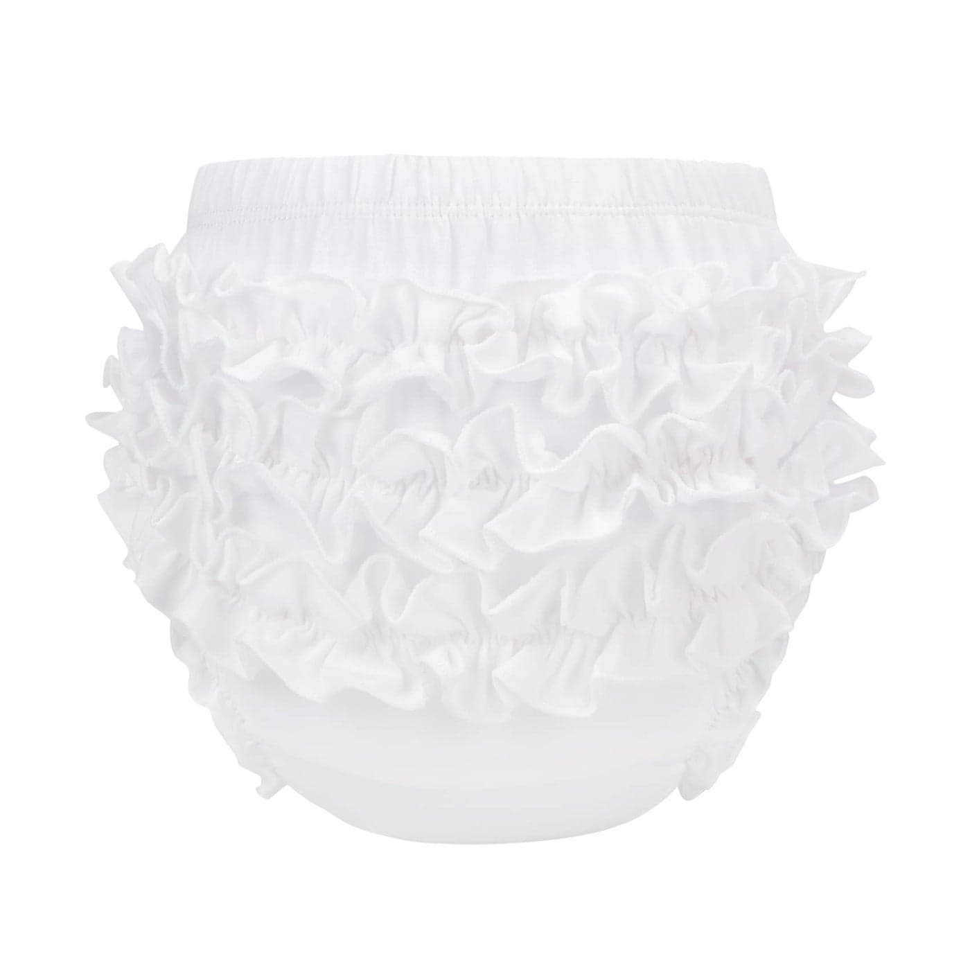 Durio Baby Bloomers for Toddler Girls Ruffle Diaper Covers for Girls Cute Cotton Baby Girl Shorts White 0-6 Months