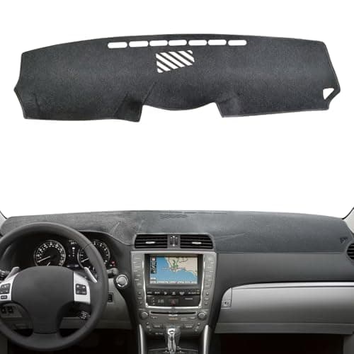 HEDAQI Car for Lexus IS250 IS350 Dash Cover 2013 2012 2011 2010 2009 2008 2007 2006 Dashboard Cover Mat Custom Fit Lexus IS250 IS350 2006-2013 Protector Mat, Gray