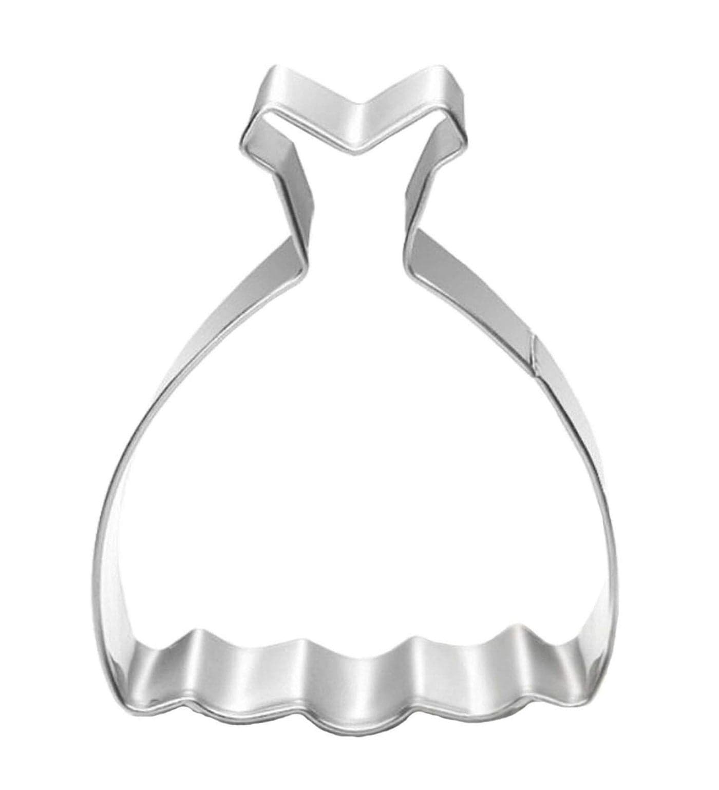 ZDYWY Off the Shoulder Skirt Wedding Dress Shaped Cookie Cutter Small Size