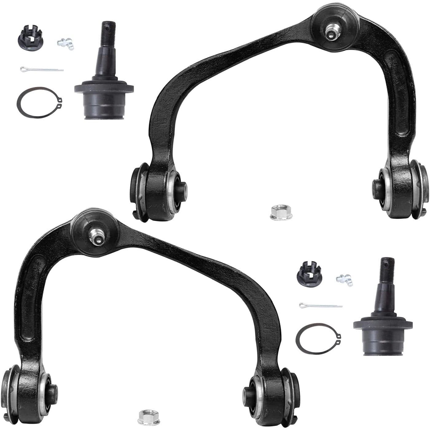 Detroit Axle 4pc Front End Control Arms Kit for Ford 20092014 F150 20072017 Expedition Lincoln Navigator 2 Upper Control Arms 2 Lower Ball Joints 2010 2011 2012 2013 Replacement