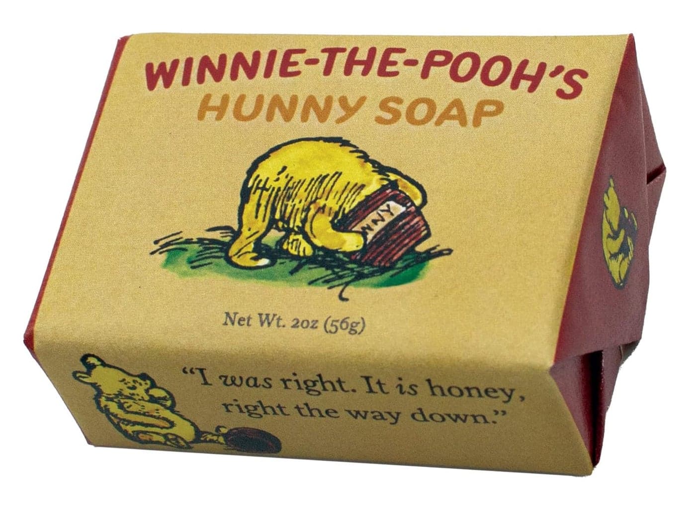 The Unemployed Philosophers Guild WinnieThePoohs Hunny Soap Made in The USA 2oz 56g Travel Size Pooh Bear Themed Guest Bar