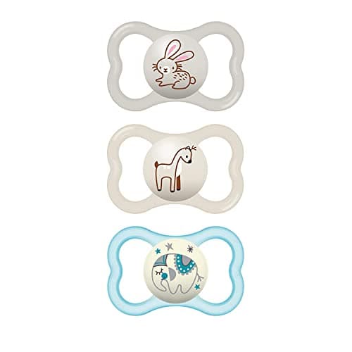 MAM Air Night Day Baby Pacifier for Sensitive Skin Glows in The Dark 3 Pack 616 Months Unisex 3 Count Pack of 1
