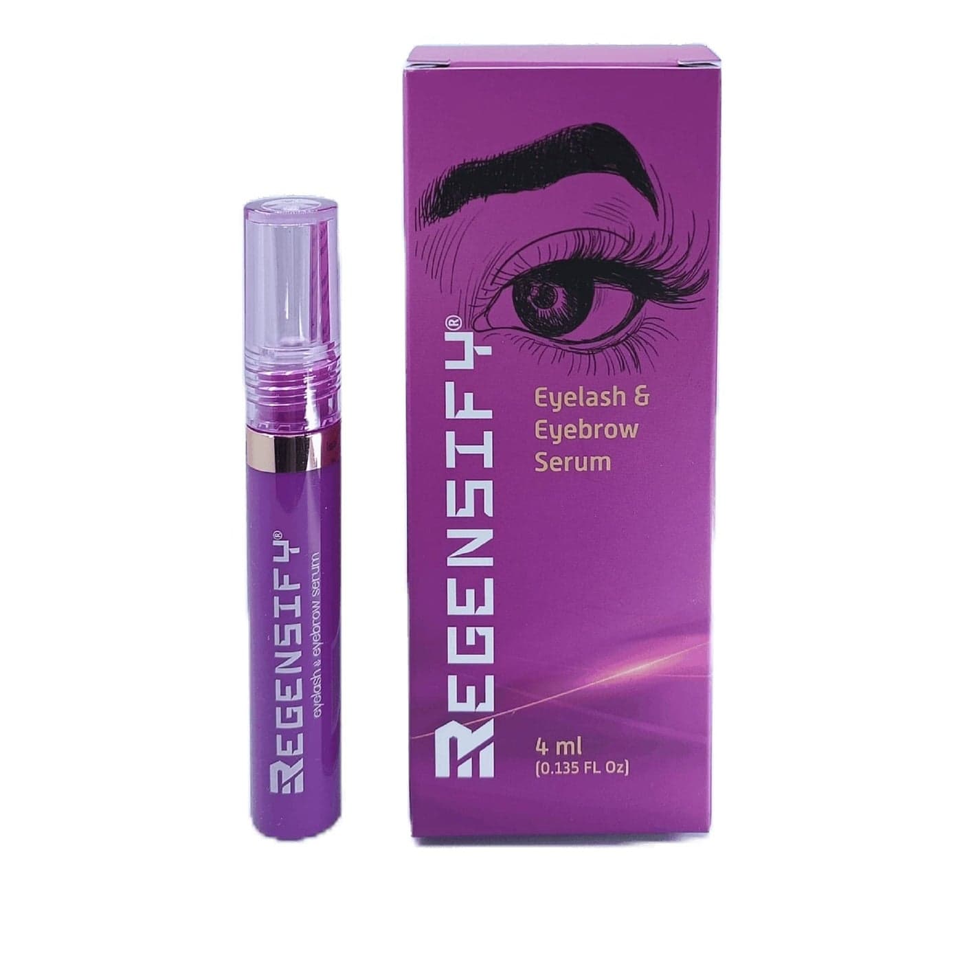 REGENSIFY Eyelash and Eyebrow Growth Serum 4 ml 0135 FL Oz Capixyl 5 Redensyl Adenosine Biotin Panthenol Hyaluronic Acid Peptides Promotes voluminous Lashes and Brows