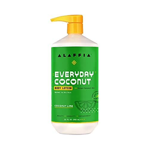 Alaffia EveryDay Coconut Hydrating Body Lotion Normal to Dry Skin Moisturizing Support for Soft Supple Skin Coconut Lime 32 Fl Oz