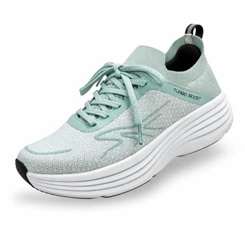 Allen Cooper Training,Men’s Lightweight Running Shoes | Breathable Mesh Sneakers with Cushion Comfort & Anti-Slip Sole | Walking, Gym, Training Sports Shoes(TurboBoost|Green6)