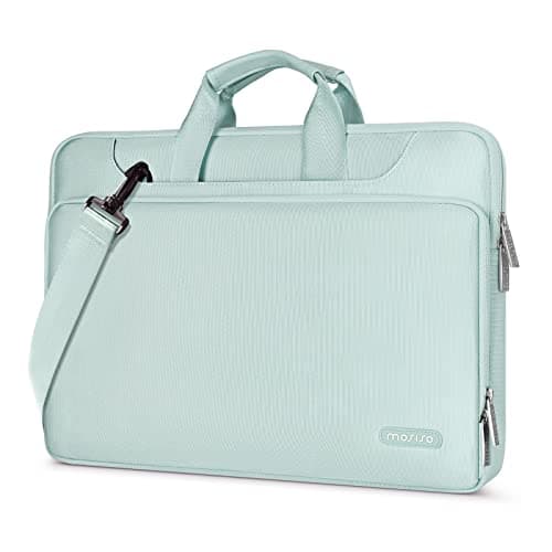 MOSISO 360 Protective Laptop Bag 133 inch 1314 inch Computer Bag Compatible with MacBook Air 13 inchPro 13 inchPro 14 inchHPDellNotebook Laptop Carrying Case with StrapHandle Mint Green