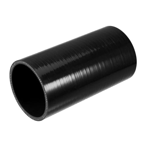 uxcell 275 ID 6 Length 4Ply Reinforced High Temp Straight Coupler Silicone Reducer Hose Black for Car Intercooler Intake Piping