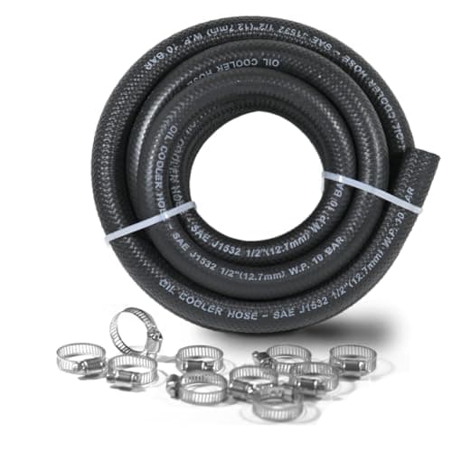 12 Transmission Oil Cooler Hose J1532 Power Steering Hose 20FT with Clamps