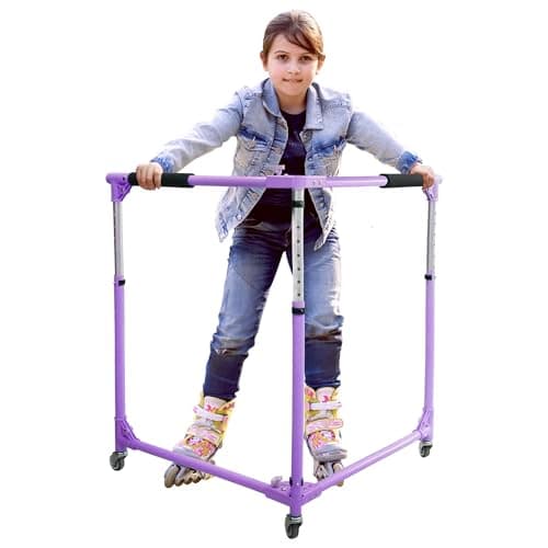 GanFindX Folding Skater Aid for Kids Roller Skating, Roller Skate Trainer for Kids Toddler Adjustable Height Training Walker