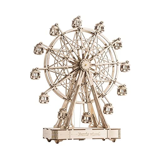 Rowood 3D Puzzles for Adults, Model Kits for Adults, Wooden Music Box,DIY Craft Kits Gifts on Birthday Christmas - Ferris Wheel (232 PCS)