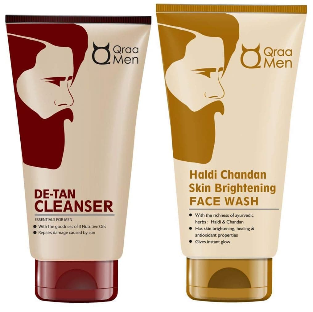 QRAA Haldi Chandan Skin BrighteningLightening Face Wash For OilAcnePimple Control 100g Men DeTan CleanserWash For Men For Skin LighteningBrightening 100g With Clove Oil