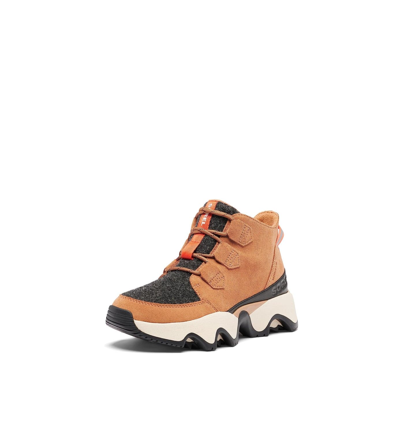 Sorel Womens Kinetic Impact Caribou Waterproof Shoes Tawny Buff Black Size 7