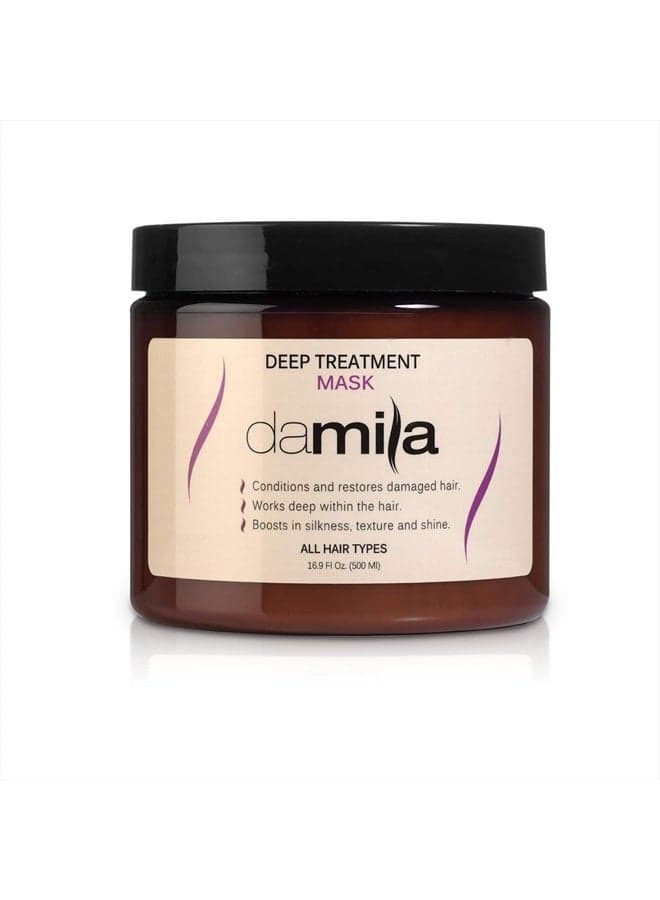 Keratin Hair Mask For Dry Damaged Hair - Deep Conditioning Hair Mask For Curly, Frizzy Hair - Removes Frizz, Repairs Split Ends, Restores Silkiness and Shine - 16.9 Fl. Oz