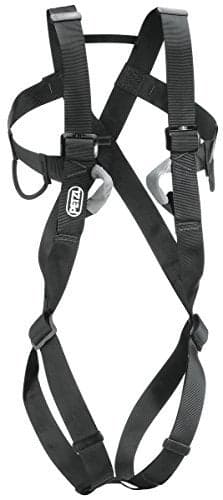PETZL 8003 Harness - Adjustable, Full-Body Harness for Mountaineering and Glacier Travel - Black - Size 2